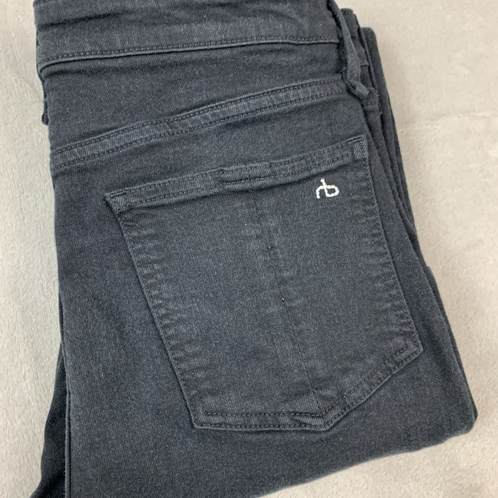 Rag & Bones Jeans Women's 28* Black Nina High Rise Ankle Flare Stretch Denim